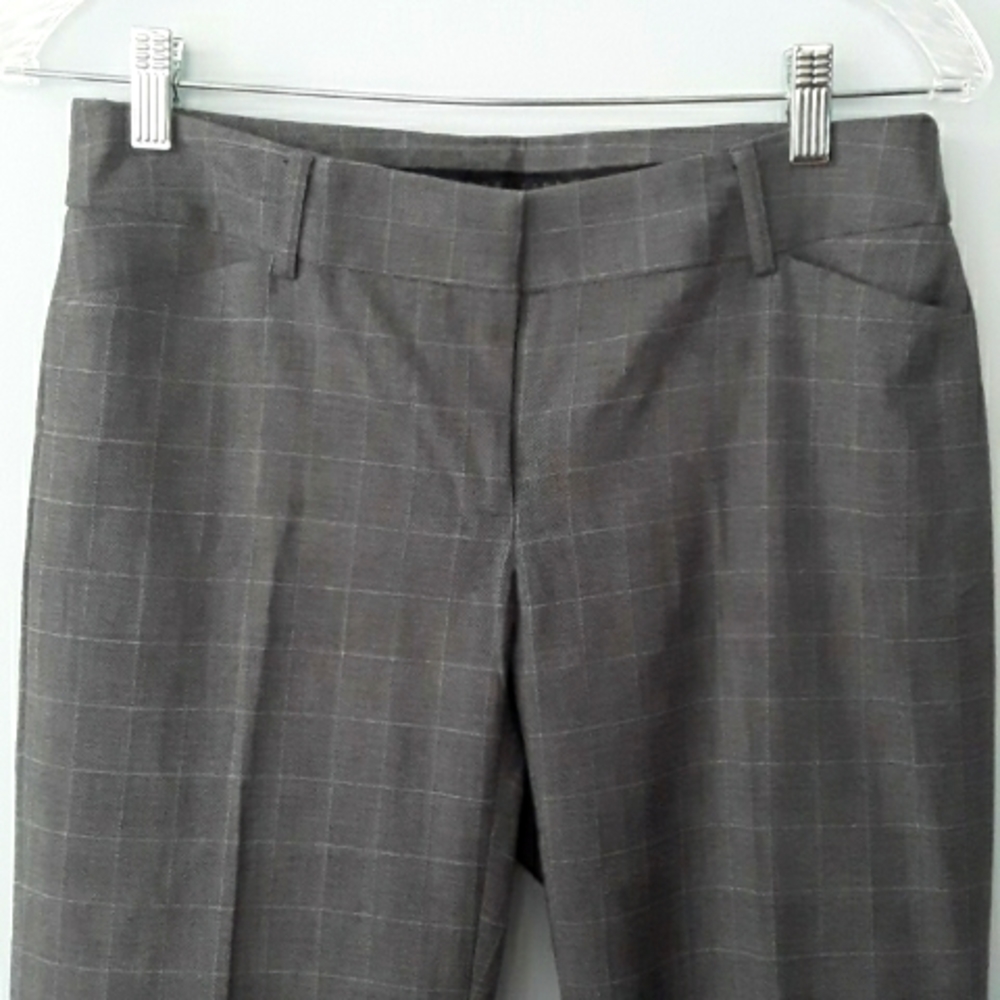 Apostrohpe "Rosa", Trouser Pant Boot cut, Gray w/white windowpane, Size 2P